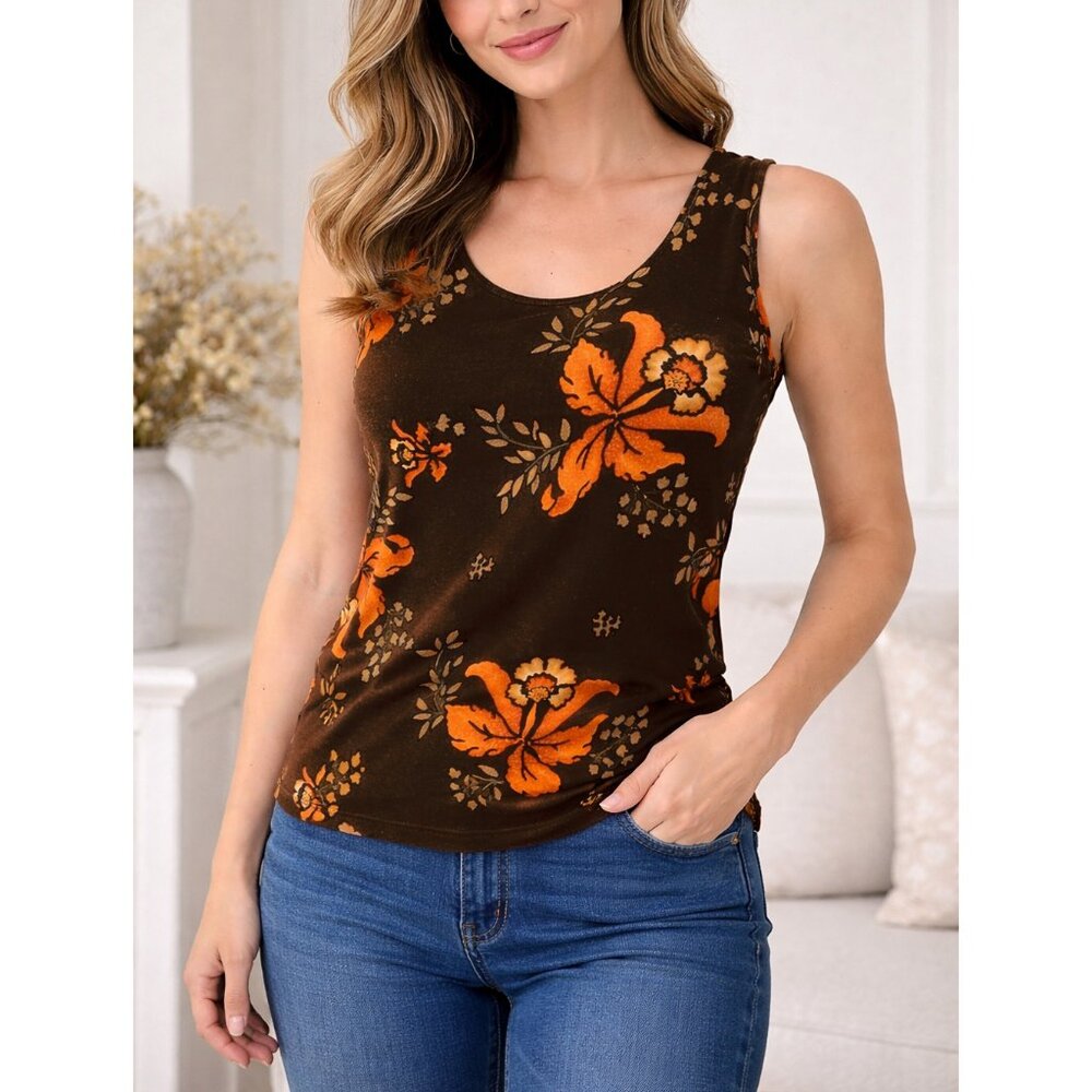 Beechers Brook for Fairweather - Warm Brown Sleeveless Tank